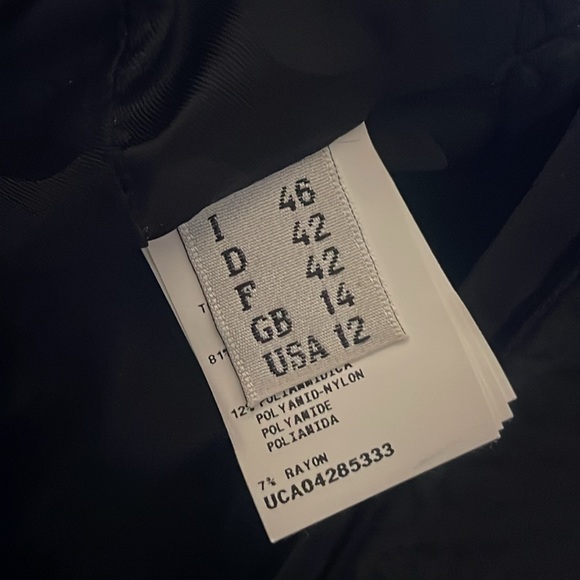 Emanuel Ungaro Paris Formal Dress Gown size 8/10/12 46 Black polka dot sleeve - Picture 13 of 13